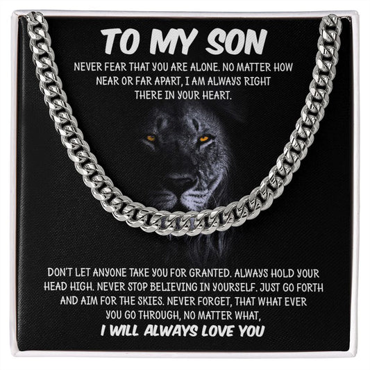 My Son | Never Fear - Cuban Link Chain